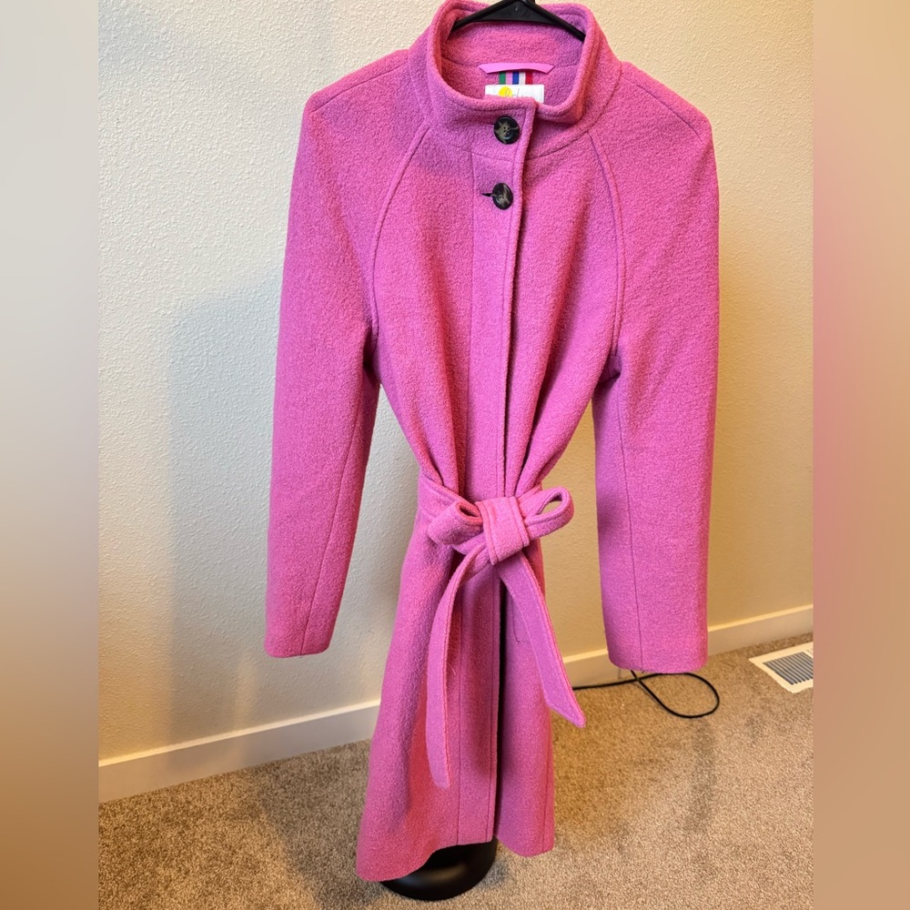 Boden Pink Women's Wool Coat